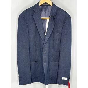 Calvin Klein Men’s Navy Wool Blend Stretch Blazer 44R New With Tags
